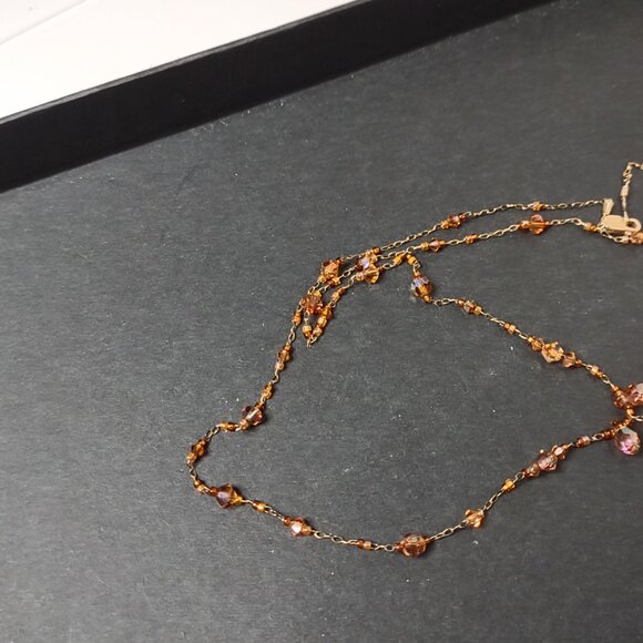 Cute 18 Inch Orange Glass Bead Necklace - Picture 10 of 13